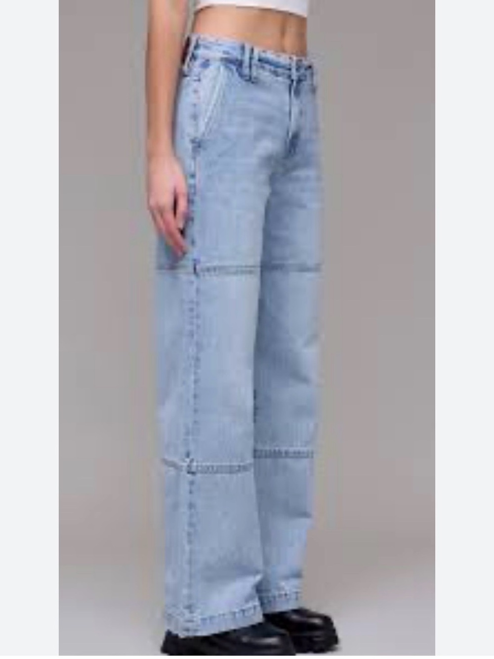 Hidden block stitch dad jeans 27